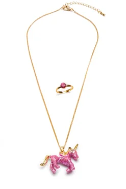 Creative Education of Canada Inc Great Pretenders Glitter Pink Unicorn Necklace and Ring Set Discount