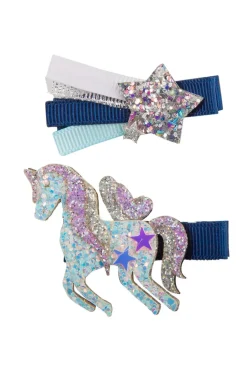 Creative Education of Canada Inc Great Pretenders Hair Clips: Navy Unicorn Star Best