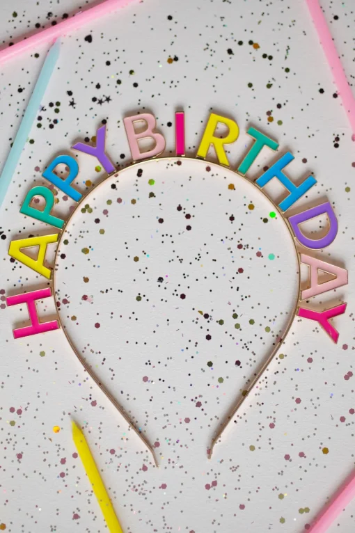 Creative Education of Canada Inc Great Pretenders Headband: Happy Birthday Rainbow Clearance