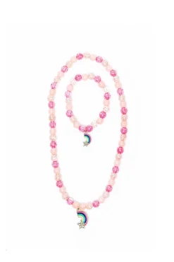 Creative Education of Canada Inc Great Pretenders Necklace & Bracelet Set: Purple/Pink Rainbow Online
