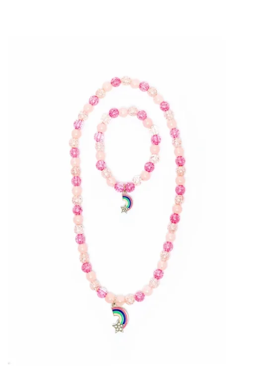 Creative Education of Canada Inc Great Pretenders Necklace & Bracelet Set: Purple/Pink Rainbow Online