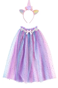 Creative Education of Canada Inc Great Pretenders Rainbow Unicorn Cape & Headband Size 4/6 Hot