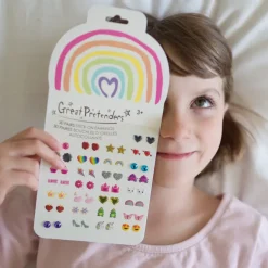 Creative Education of Canada Inc Great Pretenders Sticker Earrings: Rainbow Love Best