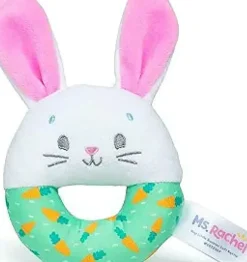 Gund Ms. Rachel Little Hop Bunny Soft Rattle New