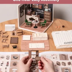 Hands Craft US, Inc. Hands Craft DIY Miniature House Kit: Daily Inspiration Cafe Clearance