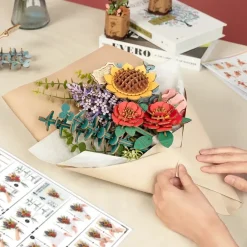 Hands Craft US, Inc. Hands Craft DIY Wooden Flower Bouquet Best