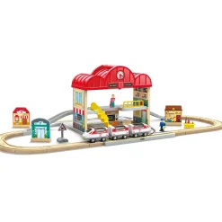 Hape Portable Train Station Set Fashion