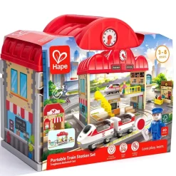 Hape Portable Train Station Set Fashion
