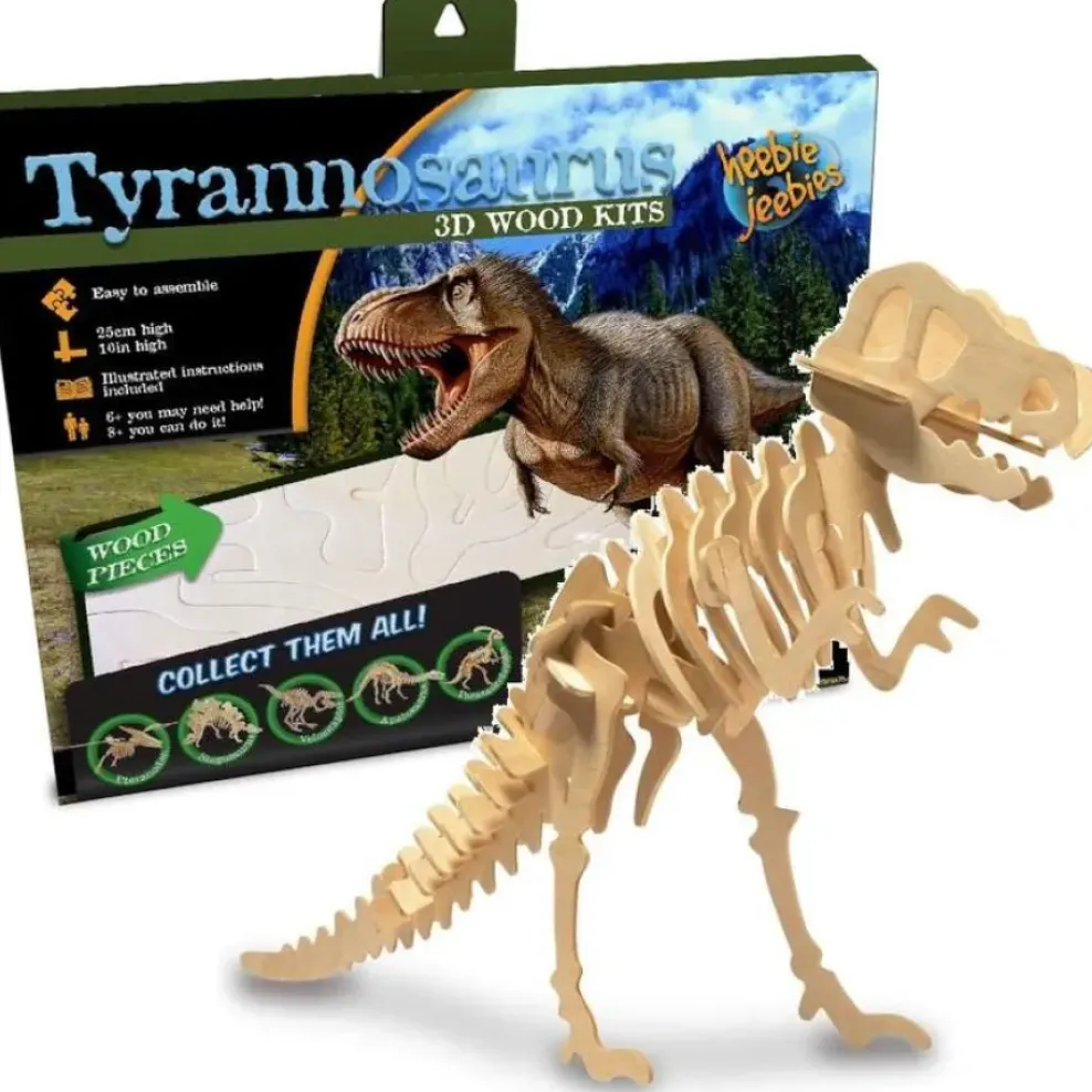 Heebie Jeebies Dinosaur 3D Wood Kits Velociraptor Clearance
