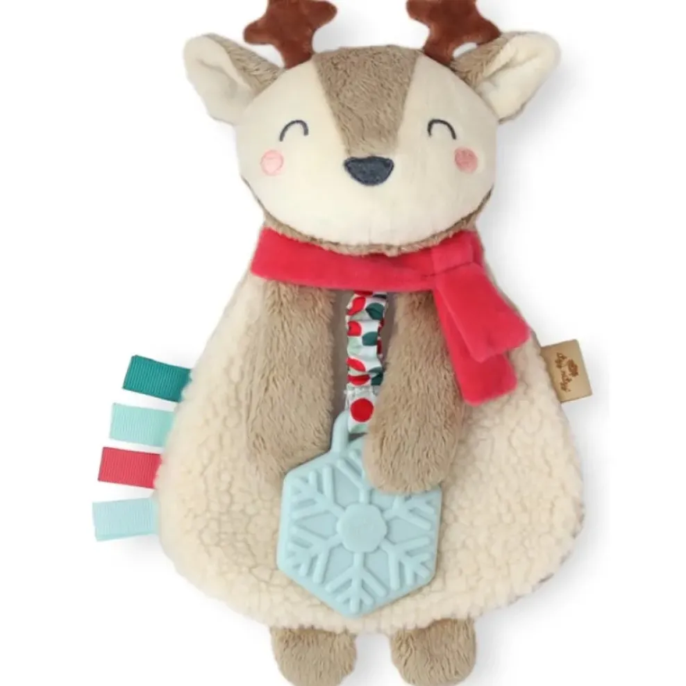 Itzy Ritzy Itzy Lovey™ Holiday Reindeer Plush + Teether Toy New