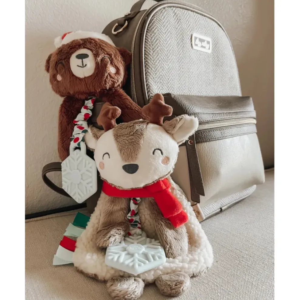 Itzy Ritzy Itzy Lovey™ Holiday Reindeer Plush + Teether Toy New