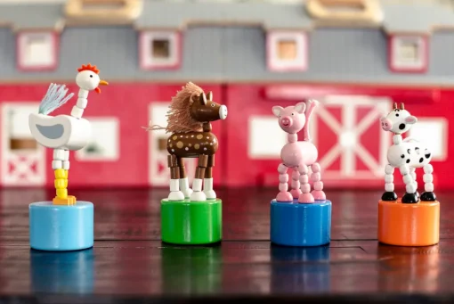 Jack Rabbit Creations Farm Push Puppets (1 randomly selected) Clearance