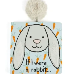 Jellycat Board Book If I Were A Rabbit Grey - Discontinued Online