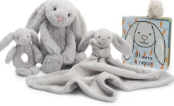 Jellycat Board Book If I Were A Rabbit Grey - Discontinued Online