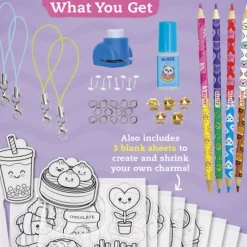 Scholastic Klutz® Color & Shrink Charms: Kawaii Style New