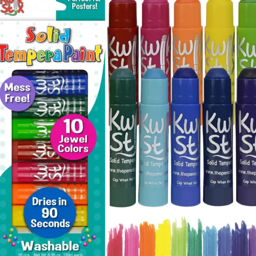 The Pencil Grip Kwik Stix Tempera Paint- Jewel Set (10 colors) Clearance