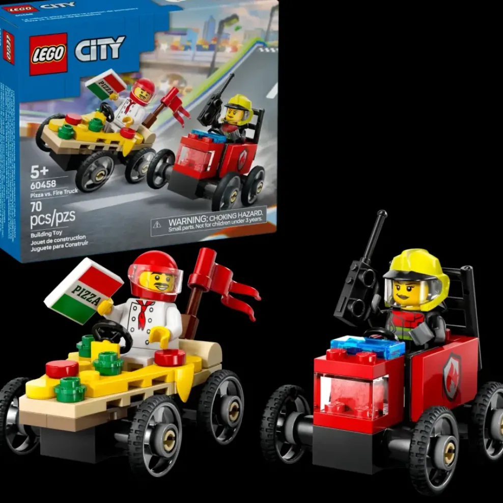 LEGO ® City Pizza vs. Fire Truck Race Car Pack 60458 Outlet
