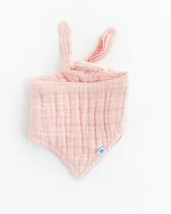 Little Unicorn Cotton Muslin Reversible Bandana Bib Rose Petal Fashion