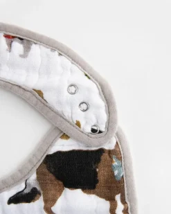 Little Unicorn Cotton Muslin Classic Bib Woof Clearance