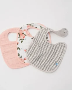 Little Unicorn Cotton Muslin Classic Bib Watercolor Rose Best