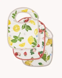 Little Unicorn Cotton Muslin Classic Bib Set Fruit Stand Clearance