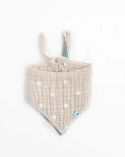 Little Unicorn Cotton Muslin Reversible Bandana Bib Taupe Cross Hot