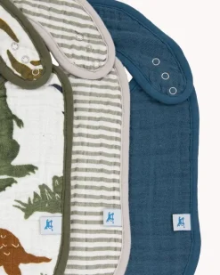 Little Unicorn Cotton Muslin Classic Bib Dino Friends Outlet