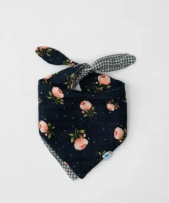 Little Unicorn Cotton Muslin Reversible Bandana Bib Midnight Rose Hot