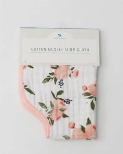 Little Unicorn Cotton Muslin Burp Cloth Watercolor Roses Fashion