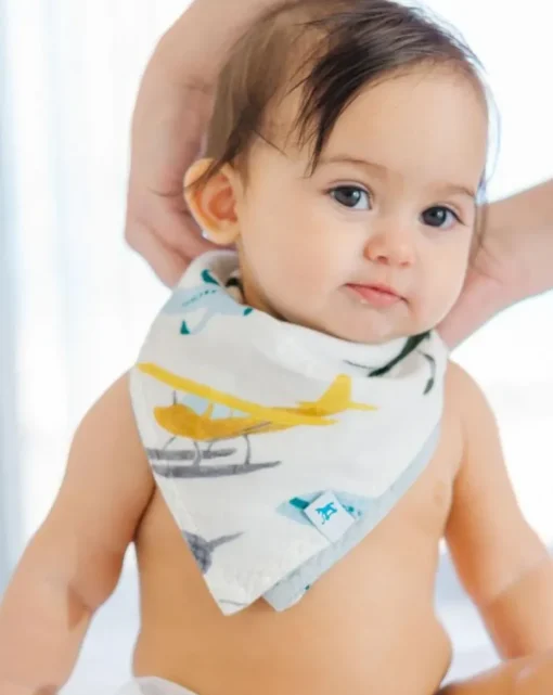 Little Unicorn Deluxe Muslin Reversible Bandana Bib Air Show Online