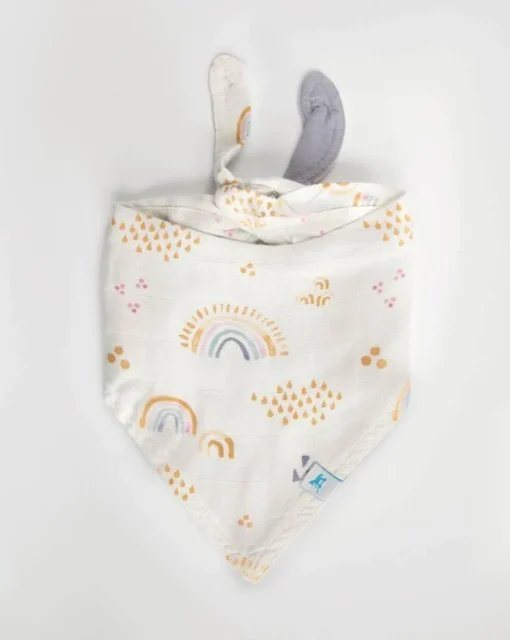Little Unicorn Deluxe Muslin Reversible Bandana Bib Rainbow Raindrop Fashion
