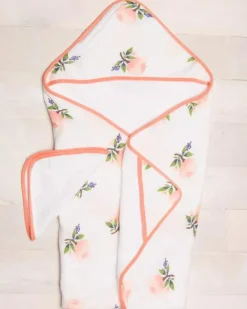 Little Unicorn Hooded Towel Set Watercolor Rose New