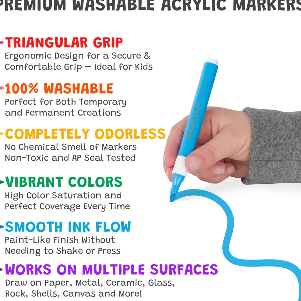 The Pencil Grip Magic Stix Washable Acrylic Markers 36 Pack Sale