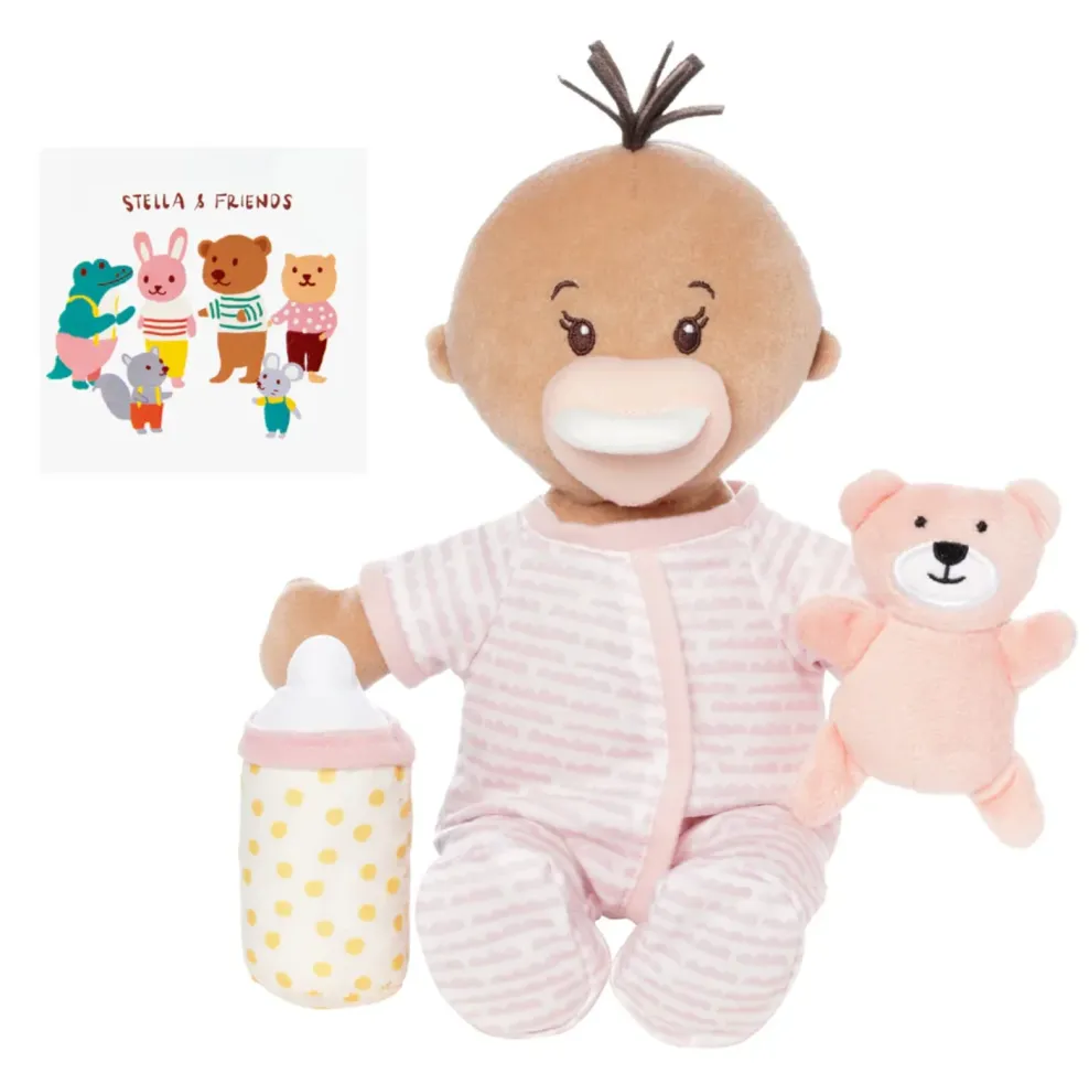 Manhattan Toy ® Love, Stella Sleepy Time Set Beige Doll with Brown Tuft New