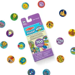 Melissa and Doug Melissa & Doug® Sticker WOW!® Mini Activity Pad & Refill Stickers - Way to Go! (200+ Stickers, Stamper Not Included) Fashion