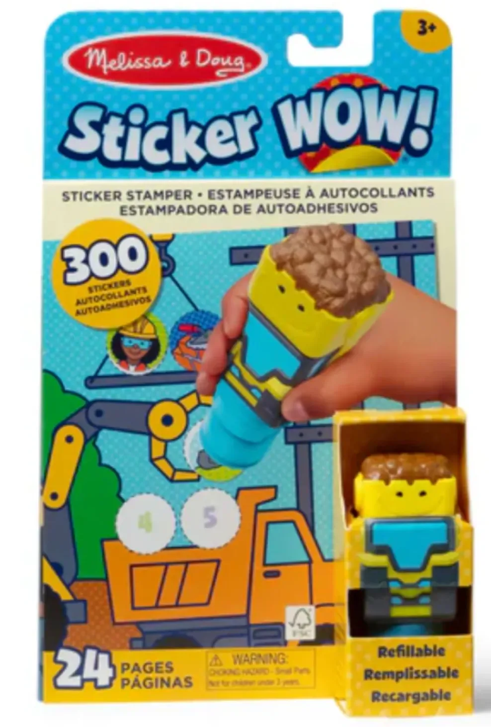 Melissa and Doug Melissa & Doug® Sticker WOW!® Activity Pad & Sticker Stamper - Bulldozer Fashion