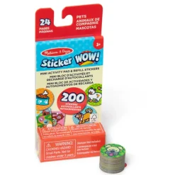Melissa and Doug Melissa & Doug® Sticker WOW!® Mini Activity Pad & Refill Stickers - Pets (200+ Stickers, Stamper Not Included) Fashion