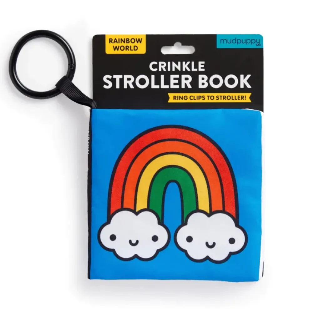 Mudpuppy Crinkle Fabric Stroller Book: Rainbow World New