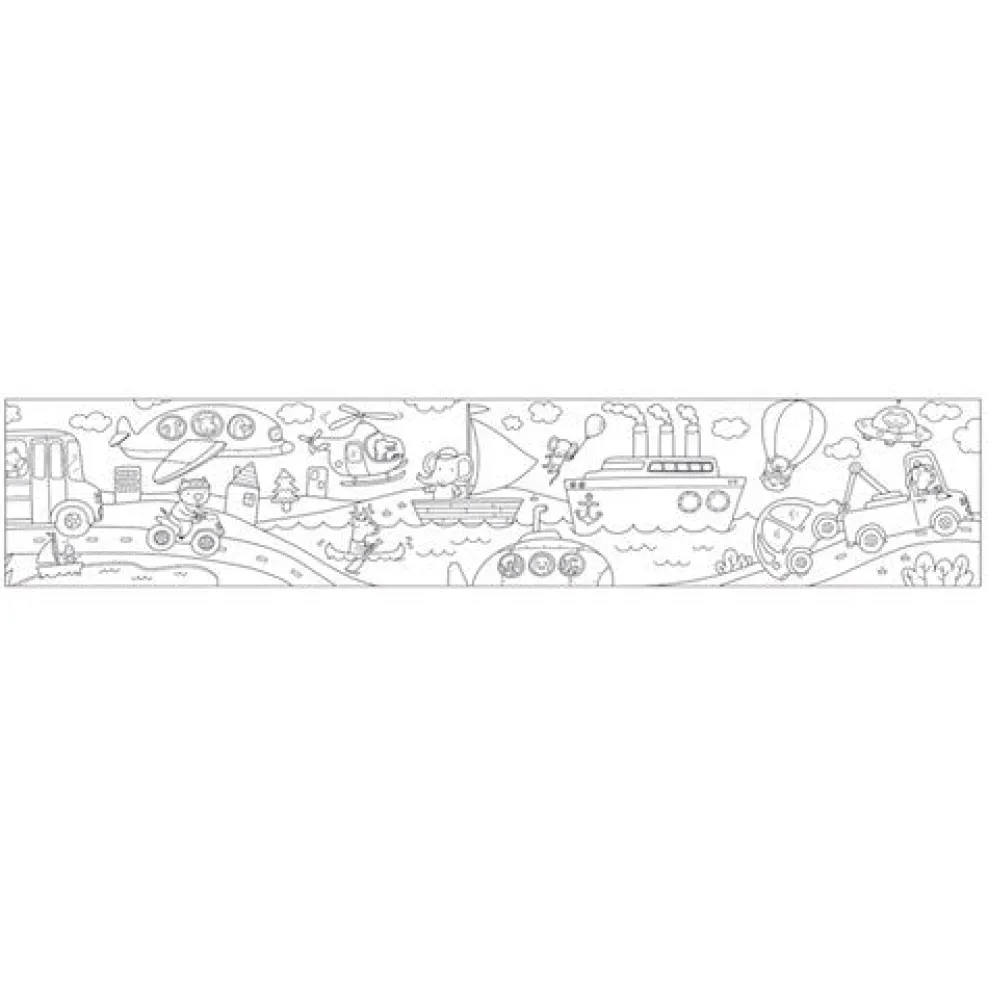 Mudpuppy Mini Coloring Roll - By Air, By Land, By Sea Online