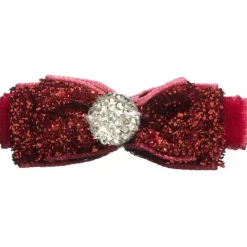 No Slippy Hair Clippy Bonnie Glitter Bow Scarlet Best