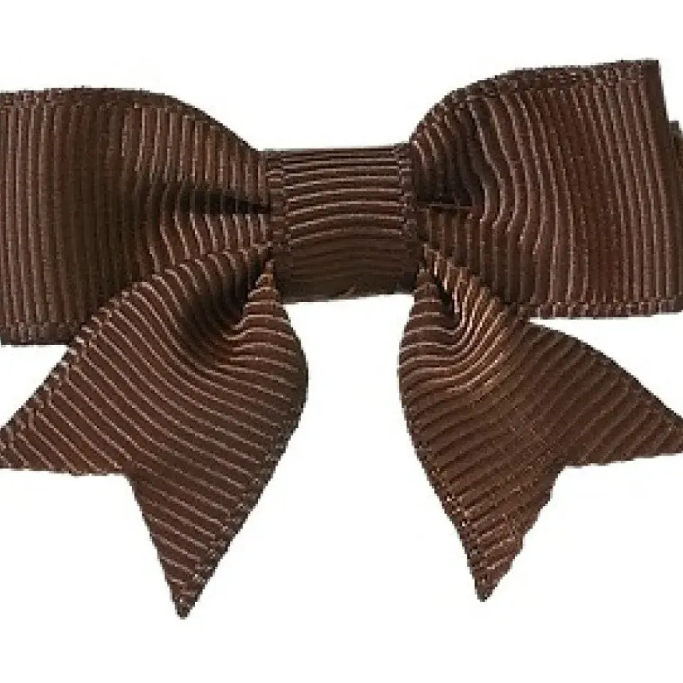No Slippy Hair Clippy Emily Grosgrain Baby Bow Brown Best
