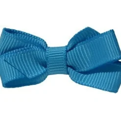 No Slippy Hair Clippy Haley Mini Grosgrain Bow French Blue New