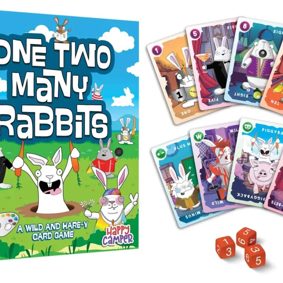 Happy Camper One Two Many Rabbits - A Wild & Harey Card Game Best