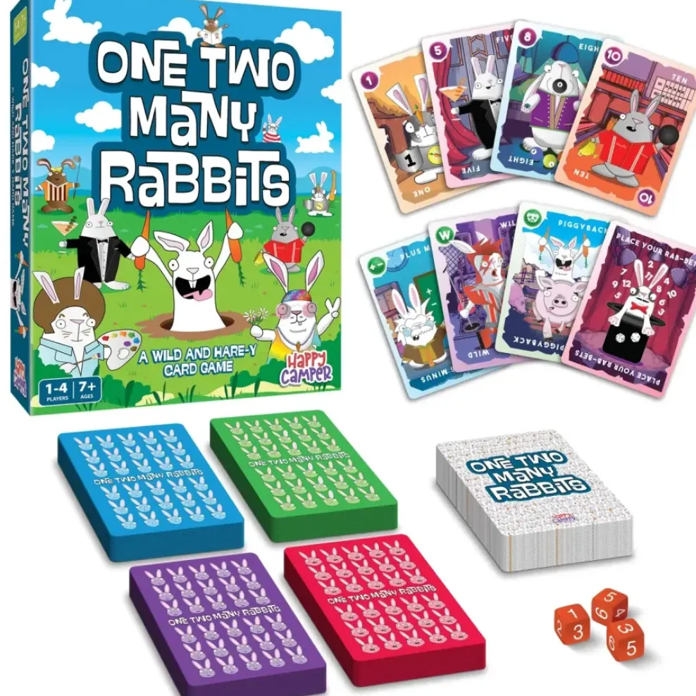 Happy Camper One Two Many Rabbits - A Wild & Harey Card Game Best