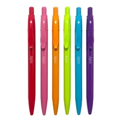 Ooly Bright Writers Colored Ink Retractable Ballpoint Pens - Set of 6 Fashion