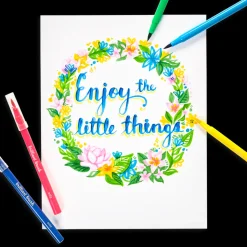 Ooly Brilliant Brush Markers - Set of 12 Hot