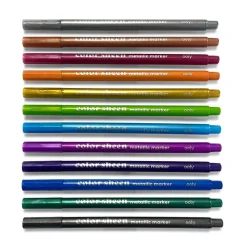 Ooly Color Sheen Metallic Colored Felt Tip Markers - Set of 12 Clearance