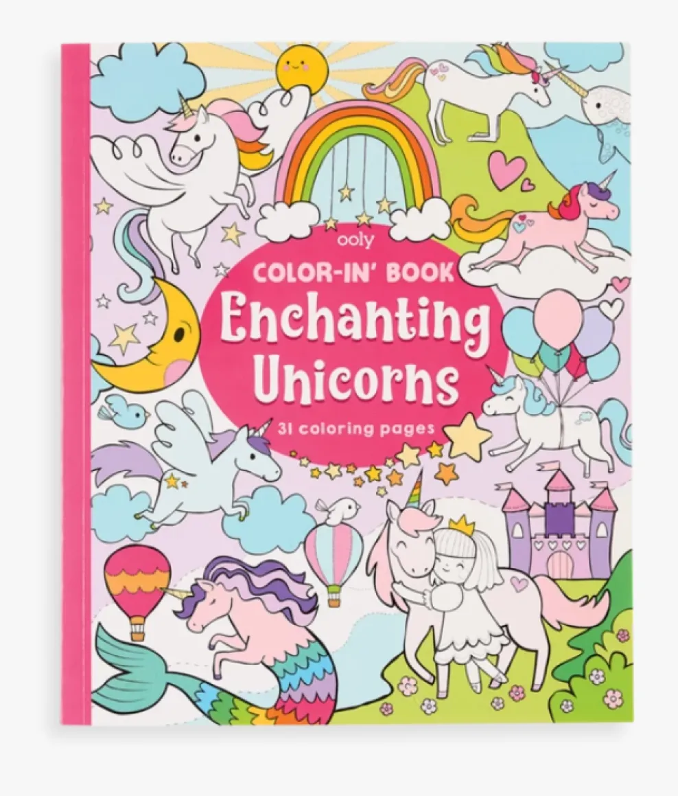 Ooly Color-In' Book - Enchanting Unicorns Online