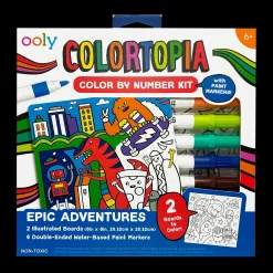 Ooly Colortopia Color By Number Paint Marker Kit - Epic Adventures Clearance