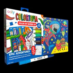 Ooly Colortopia Color By Number Paint Marker Kit - Epic Adventures Clearance